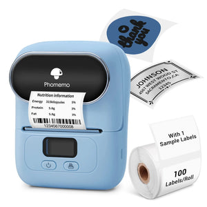Phomemo M110 Label Makers - Portable Bluetooth Thermal Label Maker Printer for Barcode, Clothing, Jewelry, Retail, Mailing