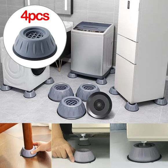 4pcs Anti Vibration Feet Pads Rubber Mat Slipstop Silent Dampers Stand Universal Washing Machine Refrigerator Furniture Foot Pad
